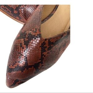 Madewell Emilia Snakeskin Print Leather Mules 8